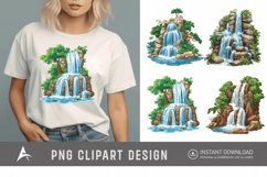 Watercolor Waterfall Clipart Product Image 1