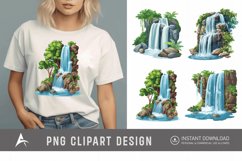 Watercolor Waterfall Clipart Product Image 1