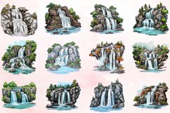 Watercolor Waterfall Clipart Bundle Product Image 2