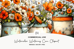 Watercolor Watering Can Clipart Product Image 1