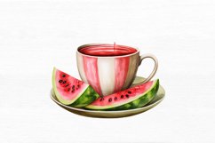 Watermelon Coffee Cup Watercolor Sublimation Clipart Product Image 2