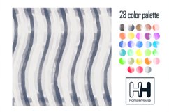 Watercolor light wavy stripes pattern, digital paper pack Product Image 3