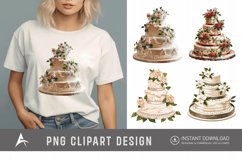 Watercolor Wedding Cake Clipart Product Image 1