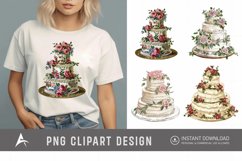 Watercolor Wedding Cake Clipart Product Image 1
