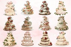 Watercolor Wedding Cake Clipart Bundle Product Image 2