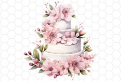 Watercolor Wedding Cake Clipart Wedding PNG Design