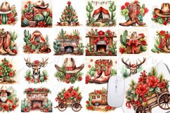 Watercolor Western Christmas Mouse Pad Bundle Product Image 3