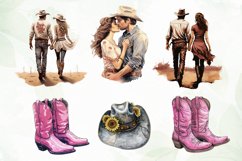 Watercolor Western Clipart Sublimation Product Image 7