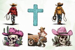 Watercolor Western Clipart Sublimation Product Image 3