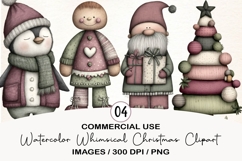 Watercolor Whimsical Christmas Clipart Product Image 1
