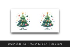 Watercolor whimsical Christmas tree Merry Christmas quote print 20 oz tumbler skinny mug wrap clipart t-shirt sublimation printable design