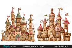 Watercolor Whimsical Gingerbread Kingdom Clipart Bundle Product Image 3