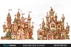 Watercolor Whimsical Gingerbread Kingdom Clipart Bundle Product Image 4