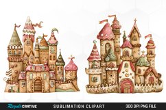 Watercolor Whimsical Gingerbread Kingdom Clipart Product Image 1