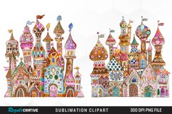Watercolor Whimsical Gingerbread Kingdom Clipart Product Image 1