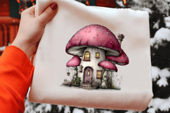 Watercolor Whimsical Mushroom Clipart Product Image 2