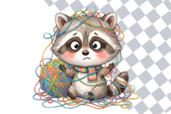Whimsical Quirky Raccoon Clipart Bundle | 21 PNG Files Product Image 2