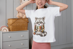 Whimsical Quirky Raccoon Clipart Bundle | 21 PNG Files Product Image 4