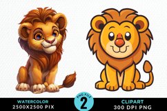 Watercolor Whimsical Vintage Animals Clipart Product Image 1