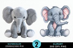 Watercolor Whimsical Vintage Animals Art Clipart Product Image 1