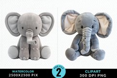 Watercolor Whimsical Vintage Animals Clipart Product Image 1