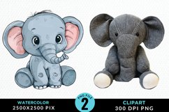 Watercolor Whimsical Vintage Animals Clipart Product Image 1