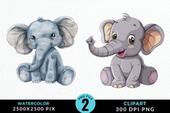 Watercolor Whimsical Vintage Animals Clipart Product Image 1