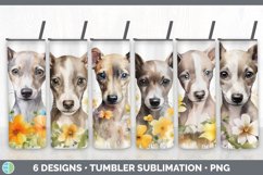 Bundle of six Wild Flowers Whippets Tumbler designs.