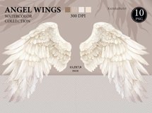 Wedding Invitation element, Watercolor clipart, beige Boho clipart, white Angel Wings, painting Fairy Wing, PNG Planner Stickers, Christian Saint wing, angelic Stickers png, Valentine element, collection of paradise Wings, Eden art, memorial Prayer Card, 