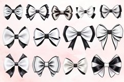 Watercolor White Bow Clipart Bundle Product Image 2