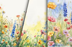 Watercolor Wildflower Digital Paper Bundle Product Image 6