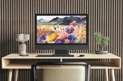 Watercolor Wildflower Field Paper Background Product Image 8