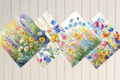Watercolor Wildflower Digital Paper Bundle Product Image 3