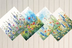 Watercolor Wildflower Digital Paper Bundle Product Image 3