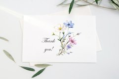 Watercolor wildflowers bouquet