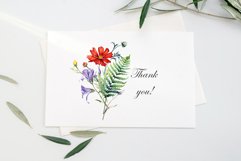 Watercolor wildflowers bouquet