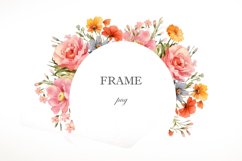 Watercolor Wildflowers Frame