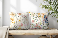 Watercolor Wildflowers in Spring Palette Seamless DP Product Image 2
