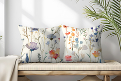 Watercolor Wildflowers in Spring Palette Seamless DP Product Image 2