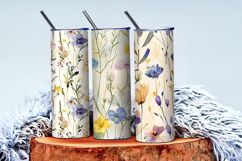 Watercolor Wildflowers in Spring Palette Seamless DP Product Image 3