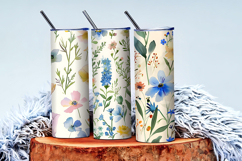 Watercolor Wildflowers in Spring Palette Seamless DP Product Image 3