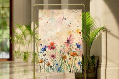 Watercolor Wildflowers Seamless Digital Paper Bundle Product Image 3