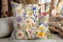 Watercolor Wildflowers Seamless Digital Paper Bundle Product Image 5