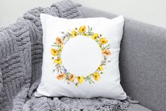 Watercolor wildflowers wreath