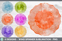 Bundle of six watercolor wind spinner sublimation designs.