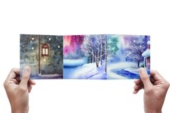 High Resolution Winter Watercolor Backgorund Bundle V4 Product Image 2