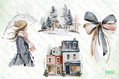 Watercolor Winter Clipart Product Image 1