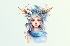Winter Fairy Watercolor Sublimation clipart Product Image 2