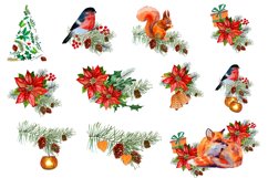 Watercolor Winter Forest Clipart Product Image 8