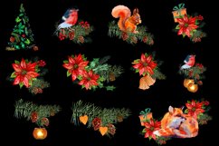 Watercolor Winter Forest Clipart Product Image 7